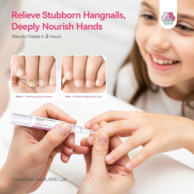SAVILAND Cuticle Oil Pen for Kids: Plant-Based Nail Oil Pen 8-Hour Long-Lasting - Image 3