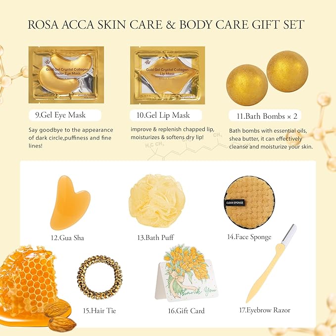 23 Pcs Mother's Day Gift for Mom, Leopard Skin Care Set for Women, Bath and - Image 5