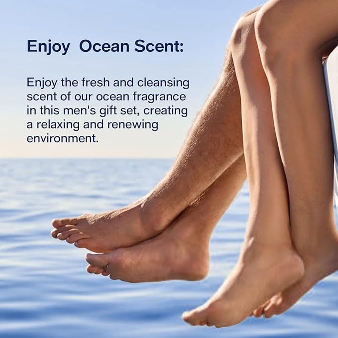 Father's Day Gift 12Pcs Men's Birthday Gift Ideas Ocean-Scented Bath Spa Set - Image 4