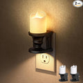 Flameless Candle Night Light, 3000K Warm White Candle Night Lights Plug into by WelcometoBriigniteenjoyyourtimehere
