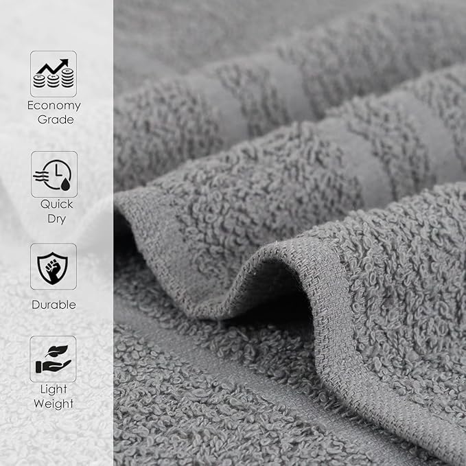Hand Towels Grey Economy Salon Towels - Image 6