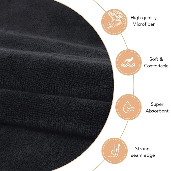 SUNLAND Microfiber Hair Towels Anti Frizz Hair Drying Towel Super Absorbent - Image 3