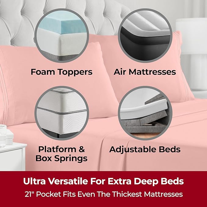 Mellanni Extra Deep King Sheets - Image 2
