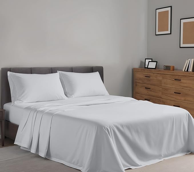 RUVANTI 100% Cotton Sheets – Twin Size Percale Bedding, Cooling & Breathable - Image 2