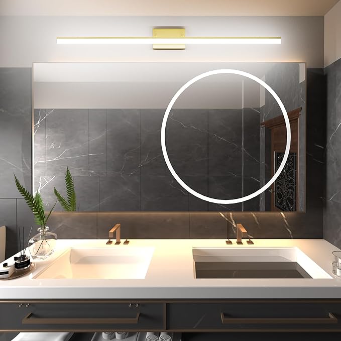 Aipsun 48inch Bathroom Vanity Light Brushed Gold Modern LED Vanity Lighting - Image 8