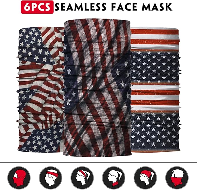 Venswell Neck Gaiter Face Mask Men Women, Seamless Bandana Rave Face Cover - Image 4