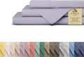 Linen Home 100% Cotton Percale Sheets King Size, Prelude Purple, Deep Pocket by LINENHOME