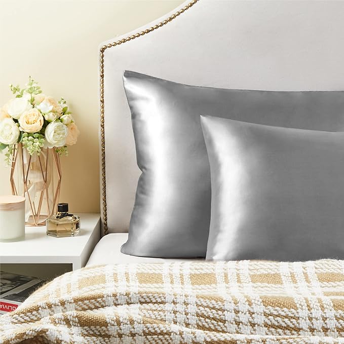 BEDELITE Satin Pillowcase with Zipper 2 Pack, Super Soft and Cooling Similar to - Image 6