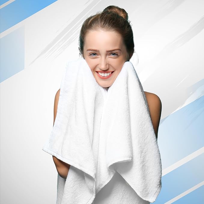Infinitee Xclusives Luxury 100% Ring-Spun Cotton Bath Towels Set of 4 – Soft - Image 5