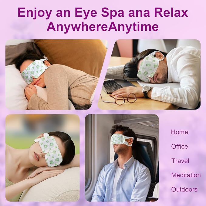 10 Packs Steam Eye Mask, Lavender Steam Eye Masks Disposable, Self-Heating - Image 6