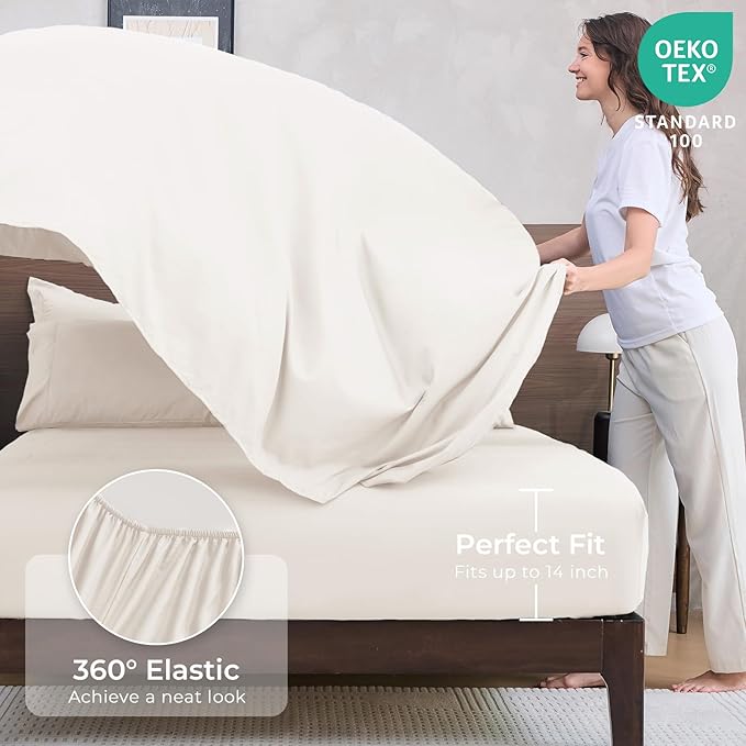 HEVUMYI Ivory King Comforter Set - Image 5
