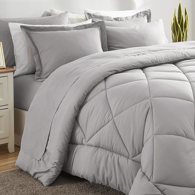 CozyLux Full Size Comforter Sets French Grey - Image 8