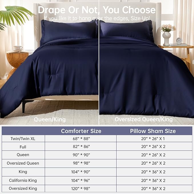 MUXHOMO King Size Comforter Set, All Season Ultra Soft Down Alternative Bedding - Image 8