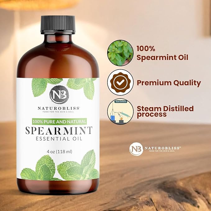 NaturoBliss Spearmint Essential Oil, 100% Pure and Natural Therapeutic Grade - Image 8