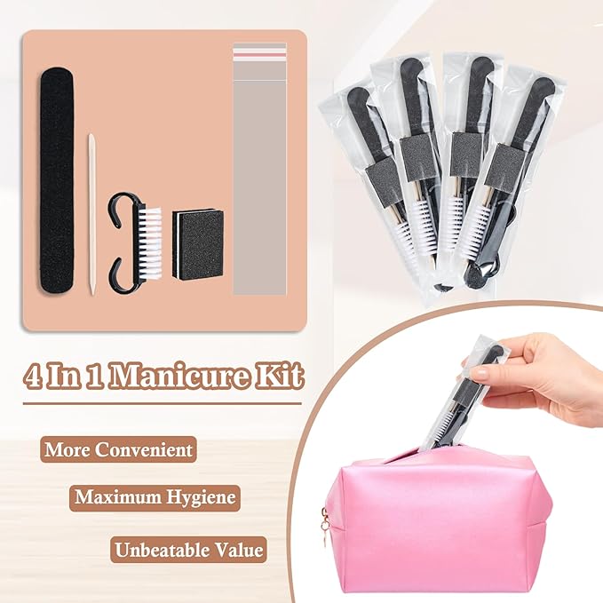 20 Sets Disposable Manicure Kit Basics 4 Piece Nail Kit - Image 2