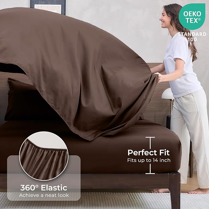 HEVUMYI Brown Twin-XL Comforter Set - Image 5
