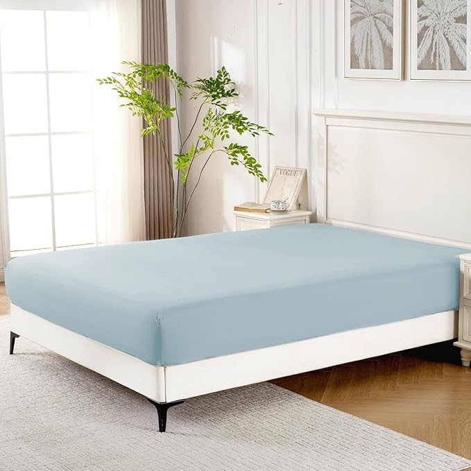 ROSE&RISY Black Full Fitted Sheet, Soft and Breathable - Image 2