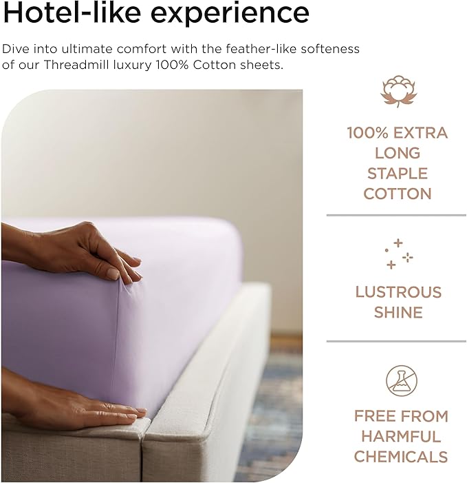 Threadmill Sheets for Twin Mattress | 800 Thread Count Twin Bed Sheets Set - Image 3