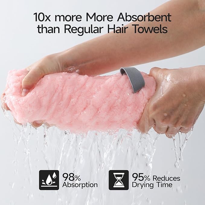 REDKISS 2 Pack Microfiber Hair Towels - Image 6