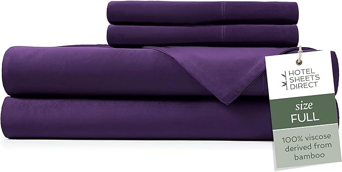 Hotel Sheets Direct 4 Piece Bed Sheet Set Full Size, 100% Viscose Derived from by HOTELSHEETSDIRECT
