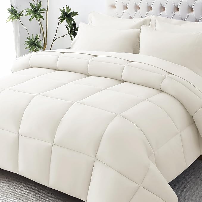 JOLLYVOGUE Full Comforter Set, Ultra-Soft Bed in a Bag Full Size 7 Pieces by JOLLYVOGUE