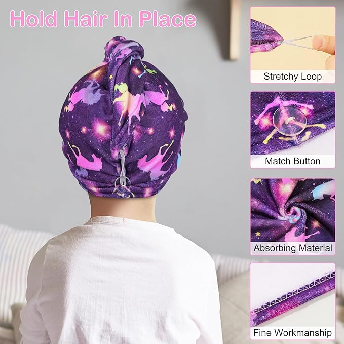 Basumee Microfiber Hair Towel Wrap - Image 4