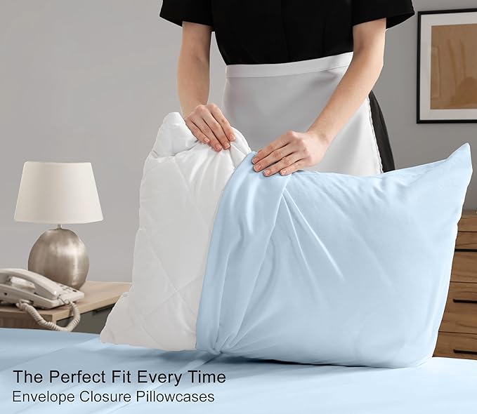 RUVANTI 100% Cotton Sheets – Full Size Percale Bedding, Cooling & Breathable - Image 7