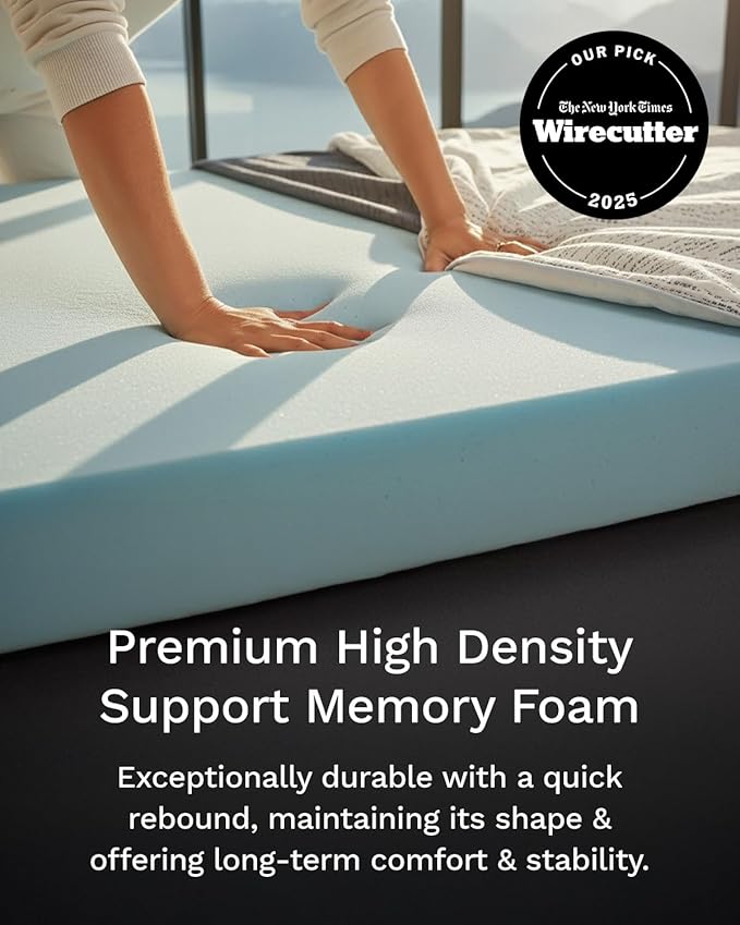 ViscoSoft 4 Inch Memory Foam Mattress Topper King - Image 2