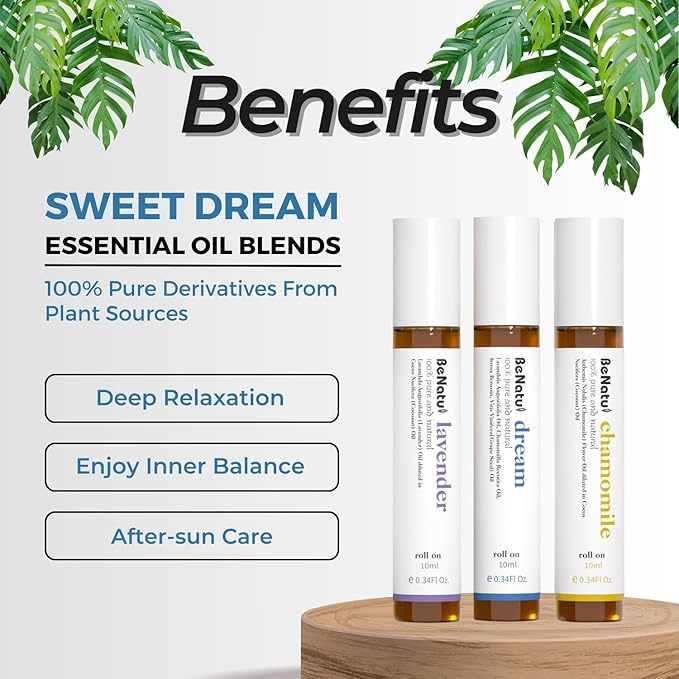Benatu Essential Oil Roll On Set, Aromatherapy Roller - Image 4