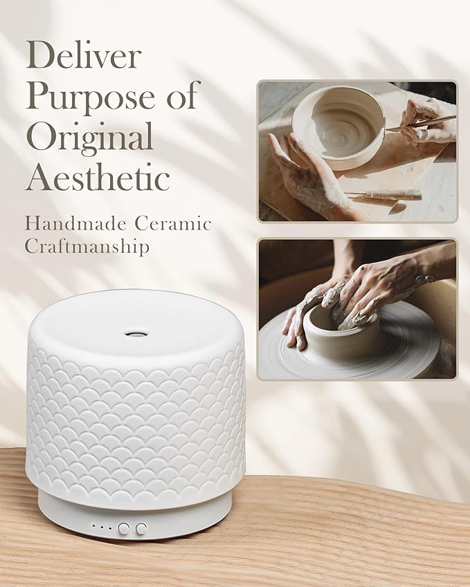 Essential Oil Diffuser - 280ml Ceramic Diffuser - Image 4