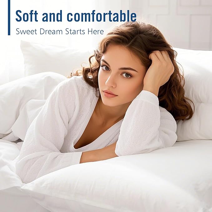 Piwaal Luxury Hotel Pillows for Sleeping 4 Pack, Bed Pillows Standard Size Set - Image 5