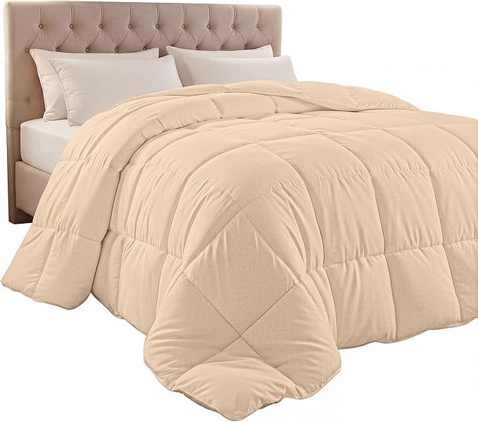 Utopia Bedding Twin Comforter Duvet Insert, Quilted Beige Comforter by UTOPIABEDDING