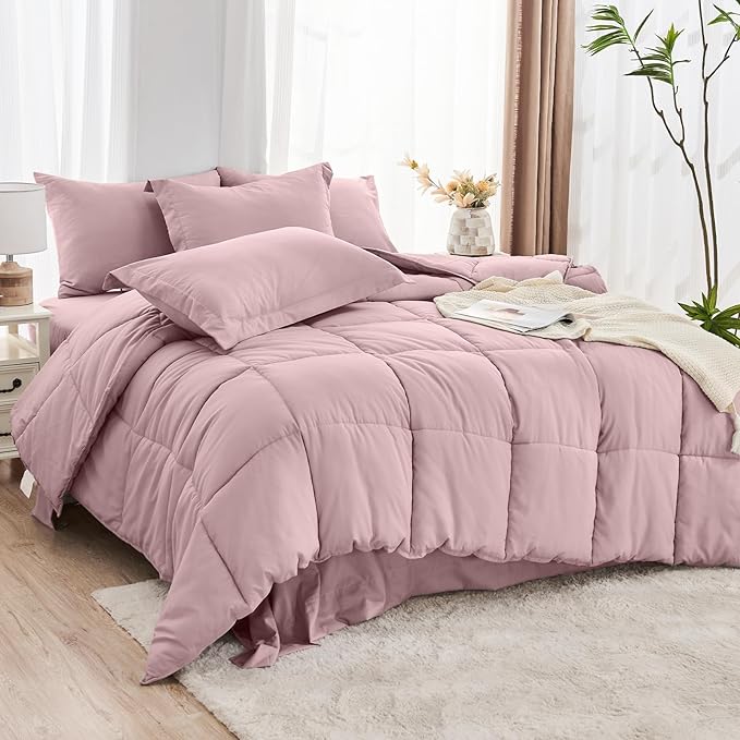 JOLLYVOGUE Twin Comforter Set, Ultra-Soft Bed in a Bag Twin Size 5 Pieces - Image 8
