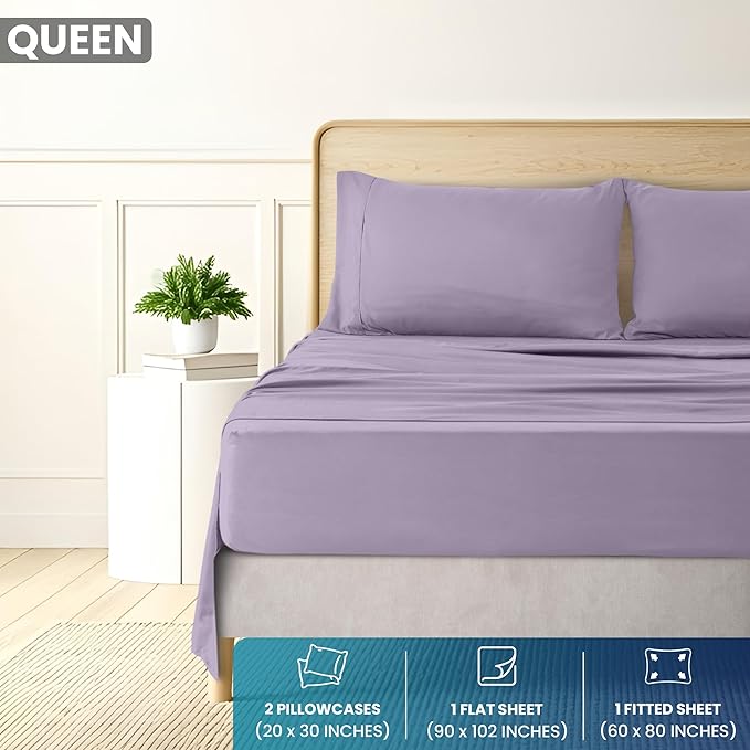 Utopia Bedding Queen Size 4 Piece Sheet Set - Image 2