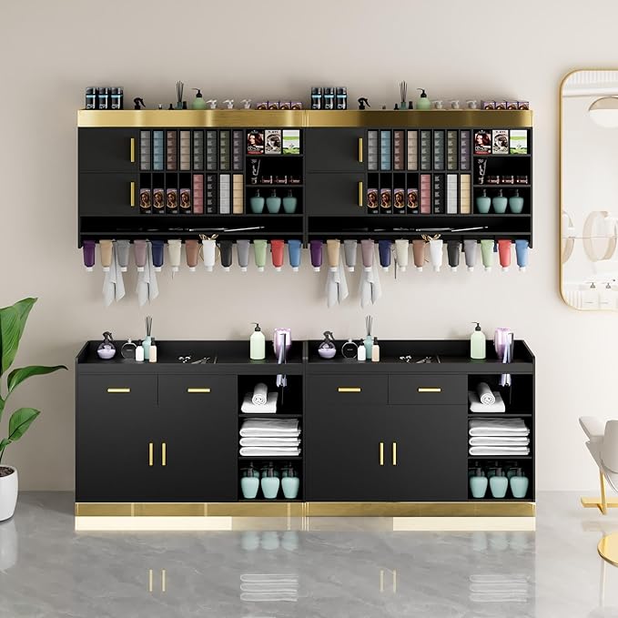 Hair Color Organizer Rack, Wall Mounted Salon Station - Image 6