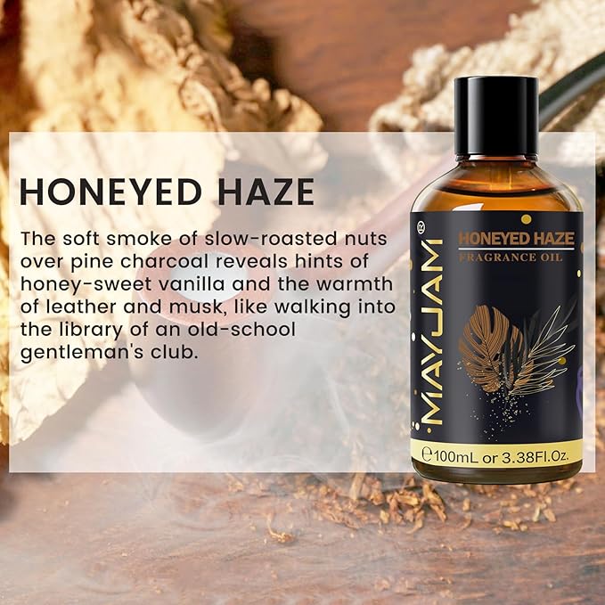 Honeyed Haze Fragrance Oil Essential Oil, MAYJAM 3.38FL.OZ Honeyed Haze Oil - Image 3