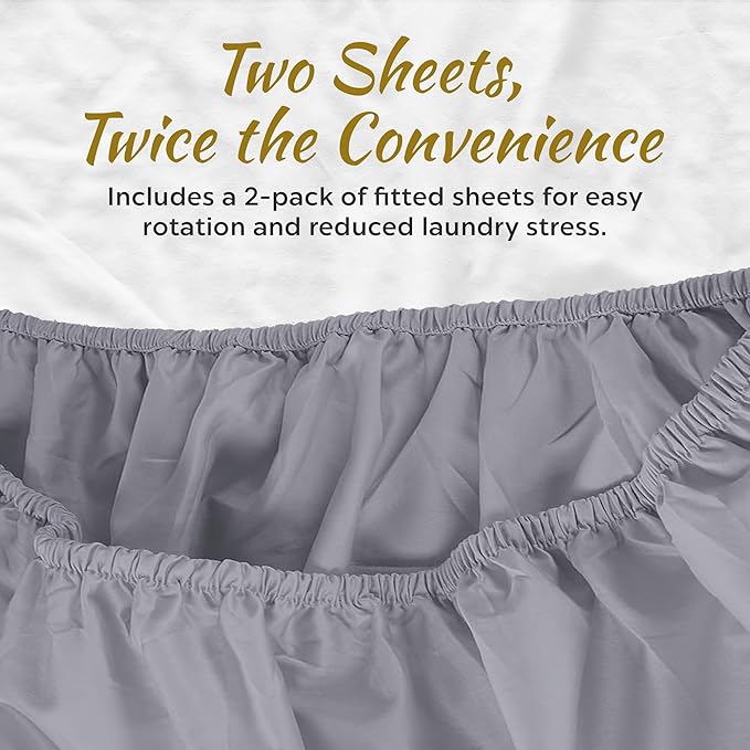 Ultra Soft Microfiber Full XL Fitted Sheets – 1800 Thread Count, Deep 15” Pocket - Image 3