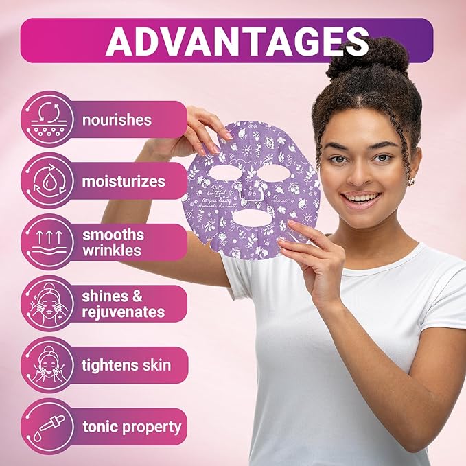 VIABEAUTY 6 Pack of Sheet Face Masks Skincare - Image 3