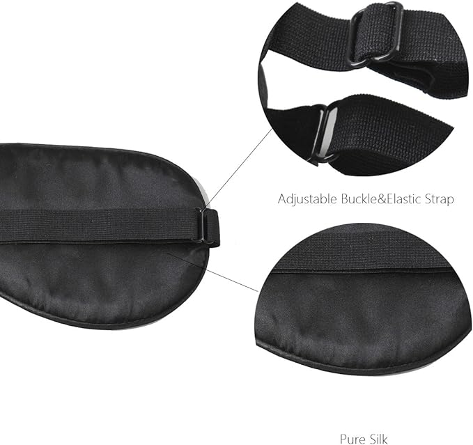 100% Mulberry Silk Sleep Mask Blackout, Cute Natural Sleeping Mask - Image 7