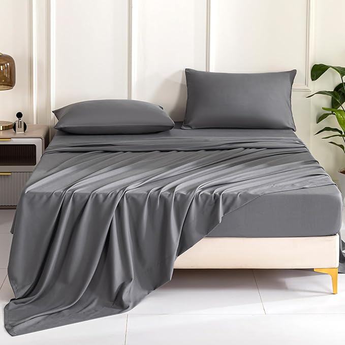 Lavisun Twin Flat Sheets Only, 6 Pack Soft Brushed Microfiber Bedding Sheets - Image 2