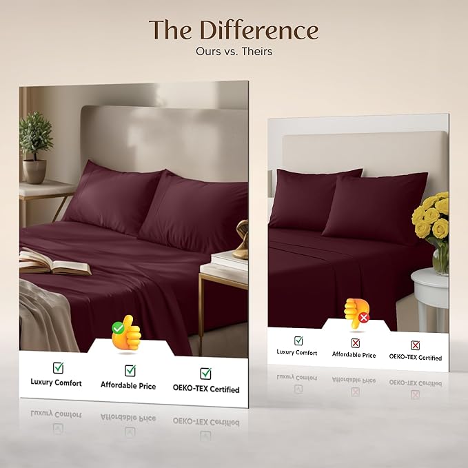 Utopia Bedding Full Size Sheet Set – 4 Piece Bed Sheets, Soft and Breathable - Image 6