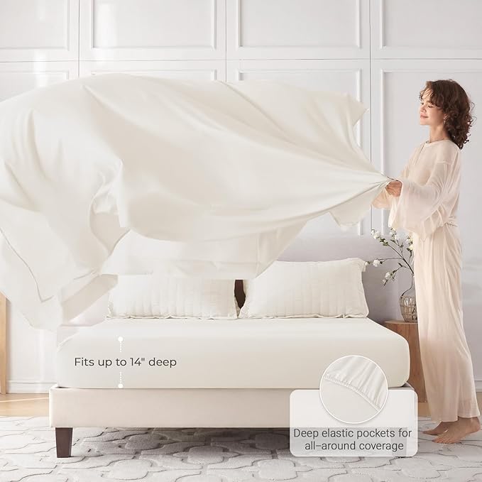 MUXHOMO 5 Pieces Twin XL Comforter Set, Seersucker Bed in a Bag Twin XL Size - Image 3