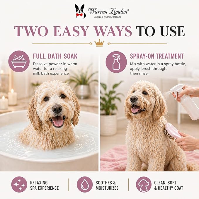 Warren London Cleopatra's Doggy Milk Bath | Luxurious Dog Shampoo and - Image 3