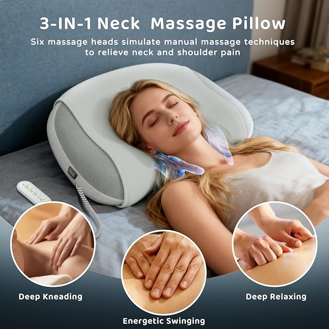 Zenopax Neck Massager for Pain Relief Deep Tissue, Cordless & Rechargeable Neck - Image 2