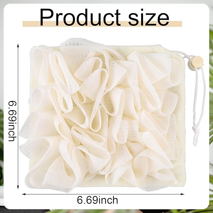1 Pcs Washcloth Loofah Combo, 2 in 1 Bath Loofah Sponge - Image 5