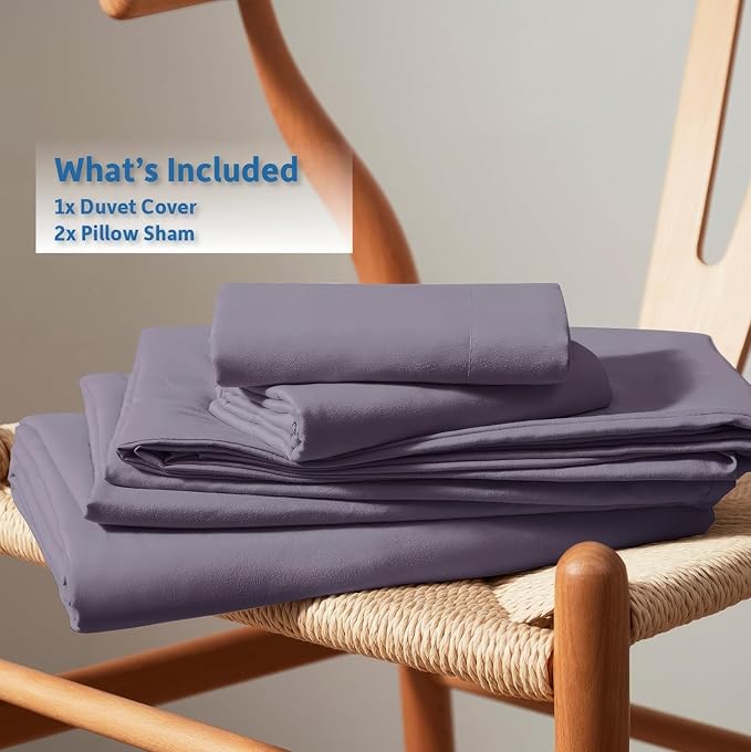 Nestl Grayish Purple Duvet Cover Queen Size - Image 9