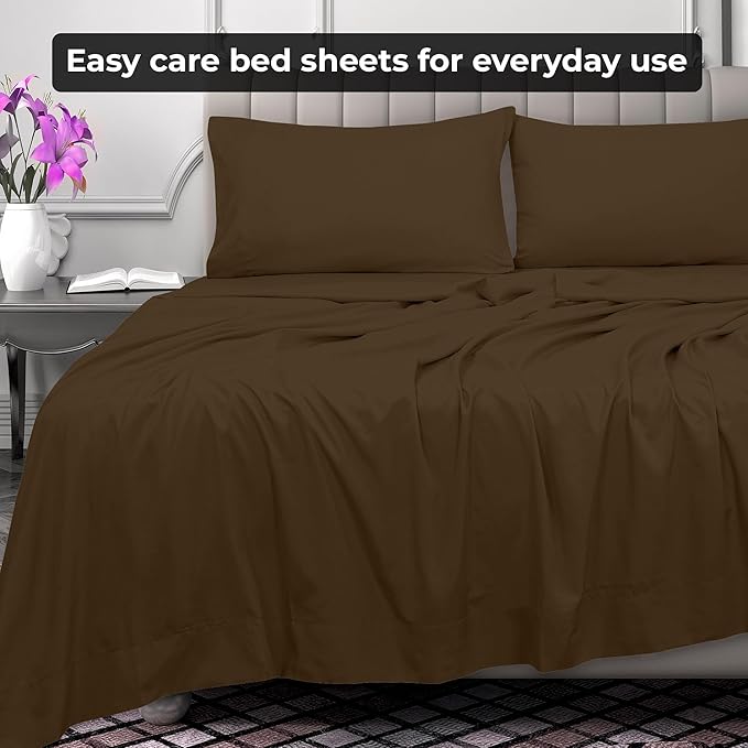 Royale Linens 2 Pack Bulk Flat Sheet Set - Image 7