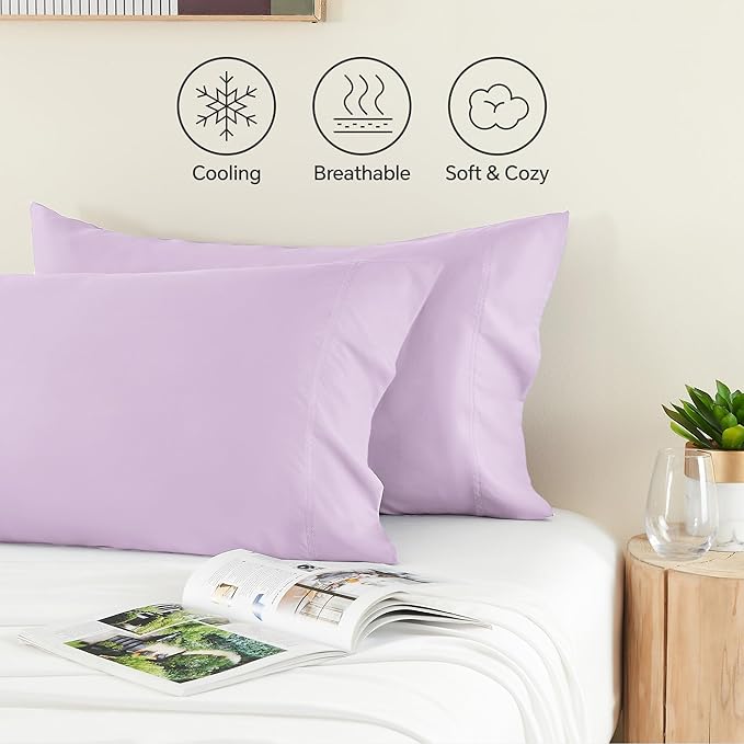 BEDELITE King Size Pillow Cases Set of 2, Rayon Derived from Bamboo, Cooling - Image 4