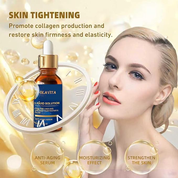 OLAVITA Liquid Solution Anti Aging Serum – New Upgraded Vitamin C Hydrating & - Image 2