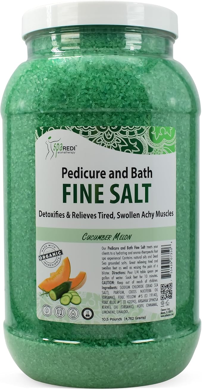 SPA REDI - Detox Foot Soak Pedicure and Bath Fine Salt, Cucumber and Melon by SPAREDI